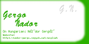 gergo nador business card